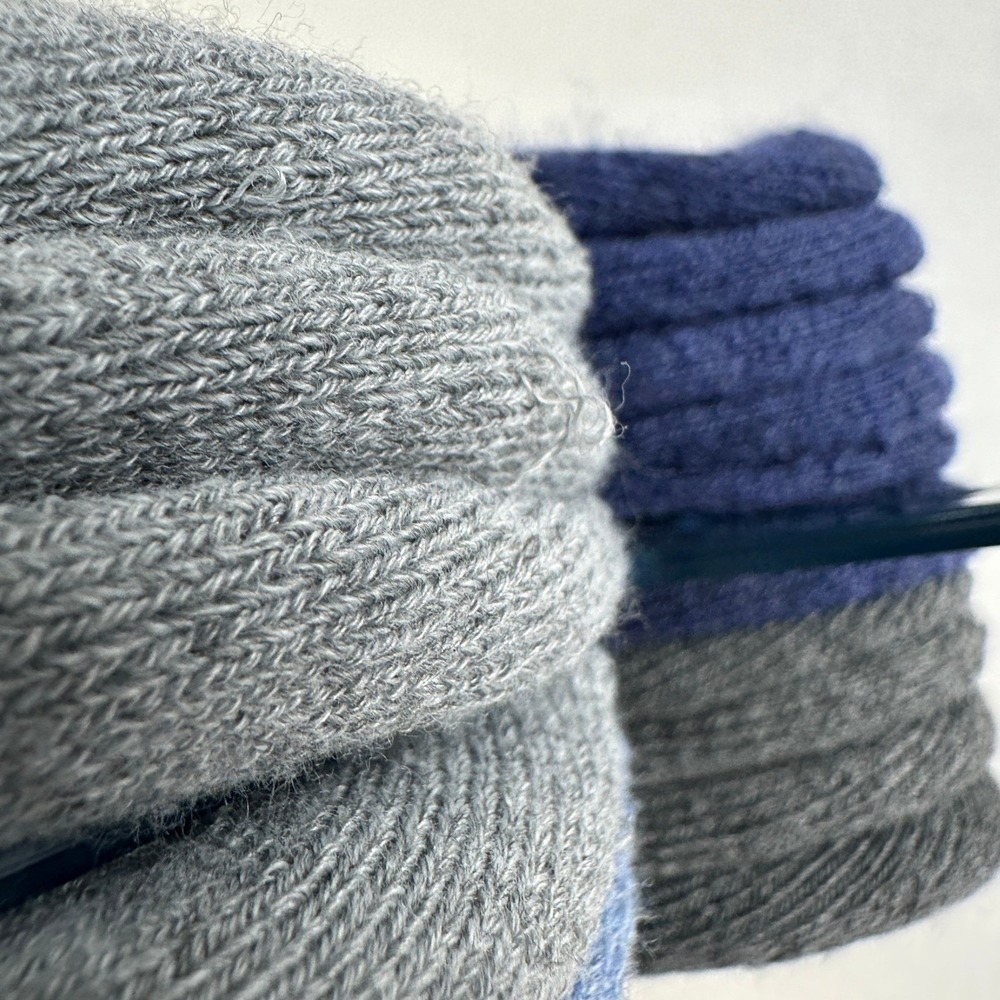 Nautica 10 Pair Kids 10-4 Crew Socks Cotton Blend Cushion Gray Blue - Picture 4 of 8